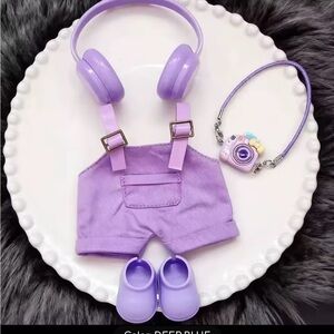 Labubu Lavender Shorts Overalls with Accessories